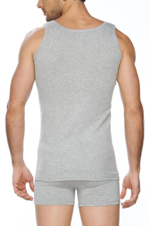 Ribana Kesim Pamuklu Atlet 6lı Paket Güryıldız 24002 - Gri