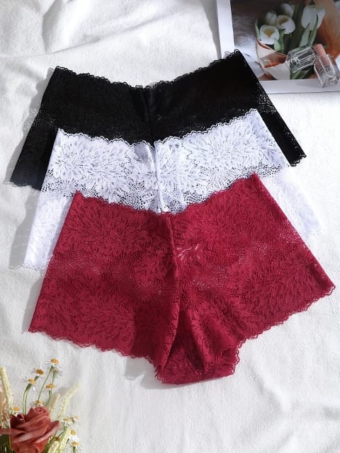 Anıt Yüksek Bel Dantel Boxer Kadın Külot Anıt 001 - Görsel 4
