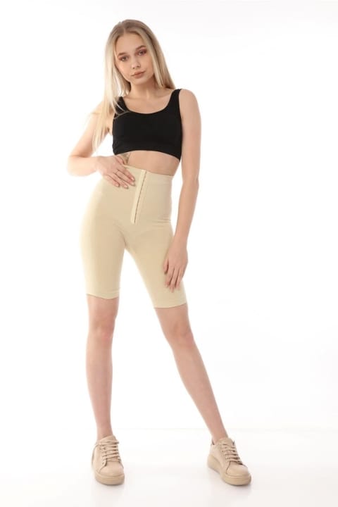 Agraflı Yüksek Bel Kompresyon Korse Tayt FormActive 1012