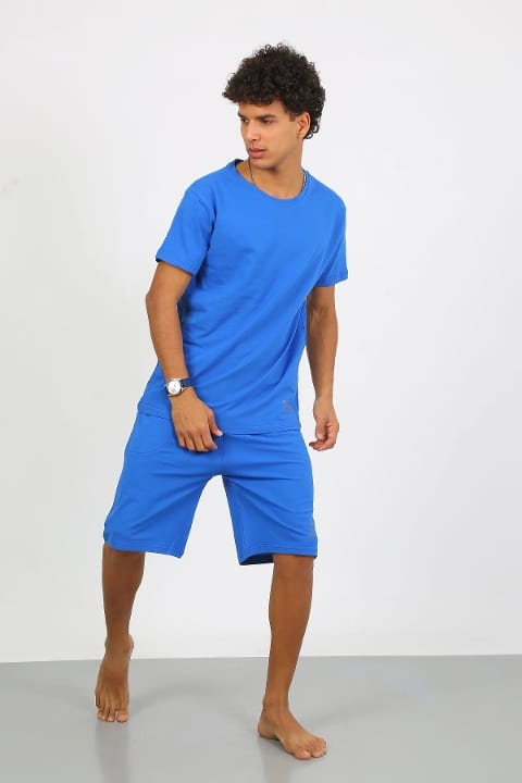 Pamuk Lakost Alt Üst Kaprili Erkek Pijama Takım Akbeniz 6872 - Saks