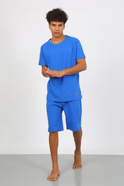 Pamuk Lakost Alt Üst Kaprili Erkek Pijama Takım Akbeniz 6872 - Saks