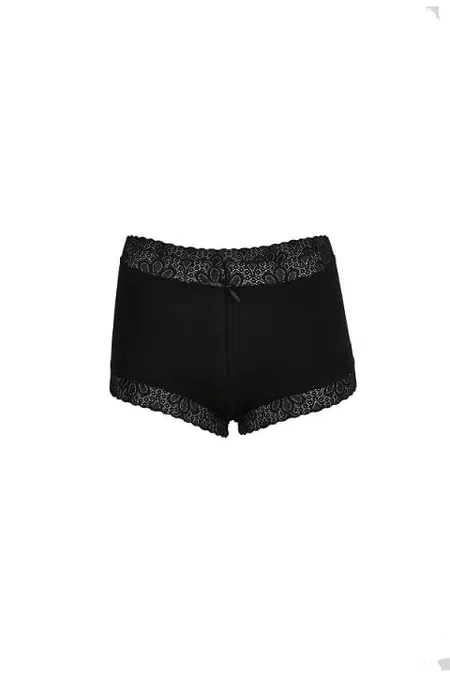 Pamuklu 2li Boxer Kadın Siyah Akbeniz 40265 - Siyah