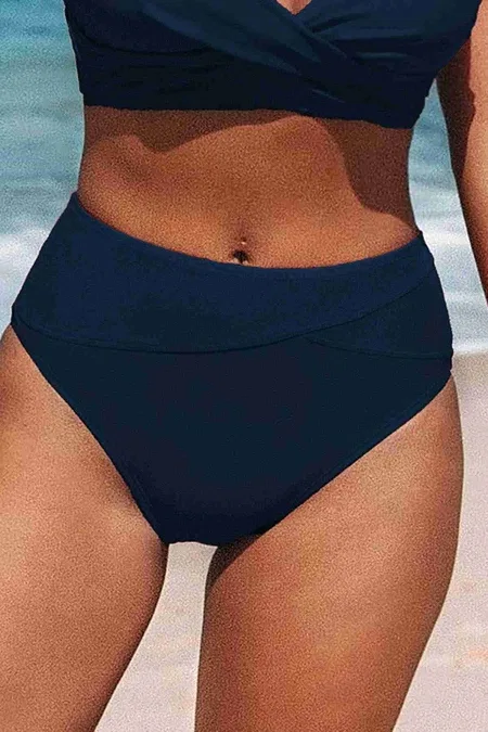 Yüksek Bel Bikini Altı Lacivert Angelsin MS42008 Lacivert - Lacivert