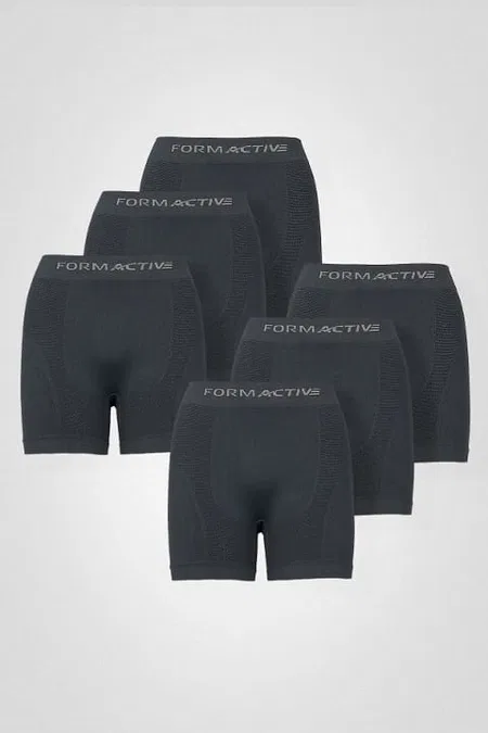 Mikrofiber Likralı Erkek Boxer 6'lı Set FormActive 4400 - Antrasit