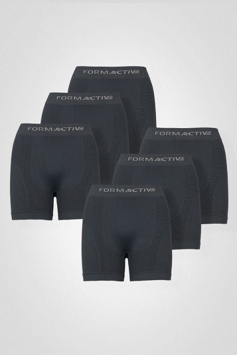Mikrofiber Likralı Erkek Boxer 6'lı Set FormActive 4400 - Antrasit