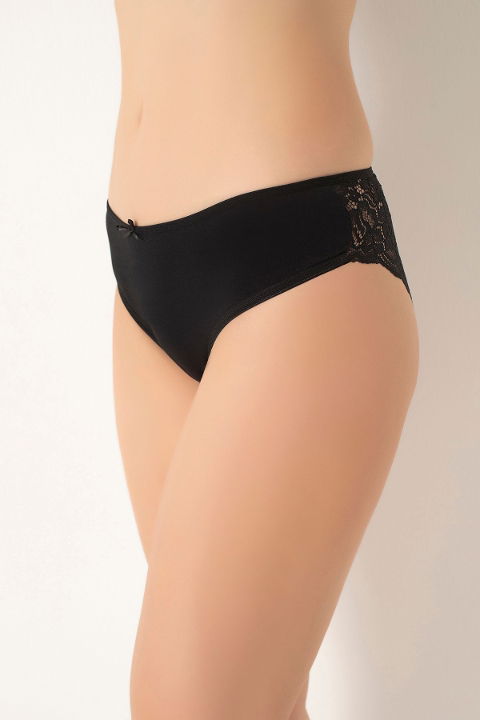 Yüksek Bel Dantelli Bikini Külot 4'lü Set Confeo 804 - 2