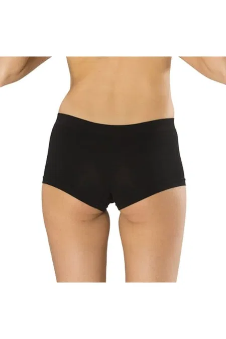 Dikişsiz Yüksek Bel Boxer Kadın Külot FormActive 1300 - Siyah