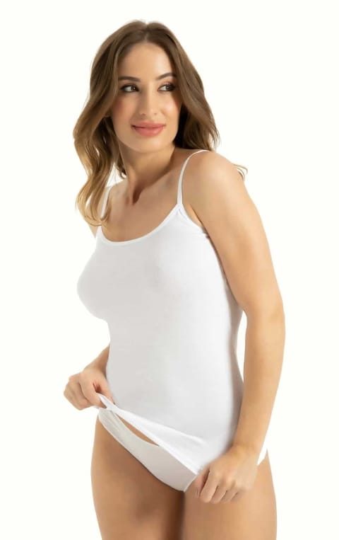 Bambu Elastan İp Askılı Büyük Beden Atlet Q-En 700