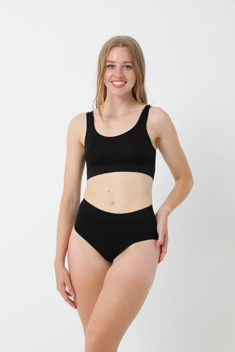 Yüksek Bel, Dikişsiz Bato Slip Külot FormActive 2045 - Siyah