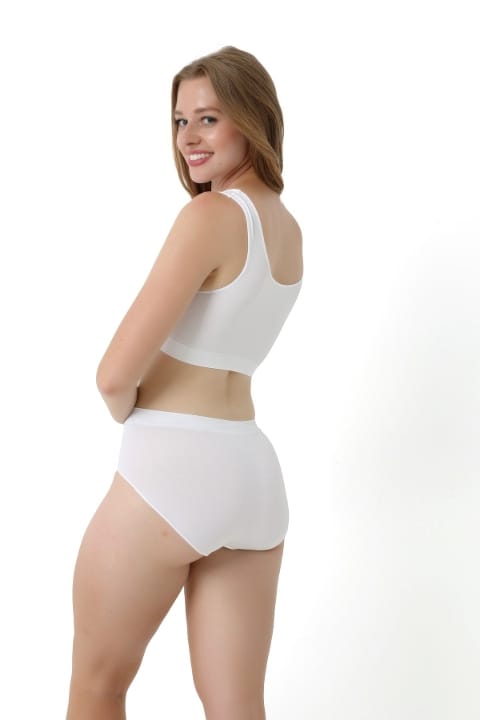 Yüksek Bel, Dikişsiz Bato Slip Külot FormActive 2045 - Beyaz