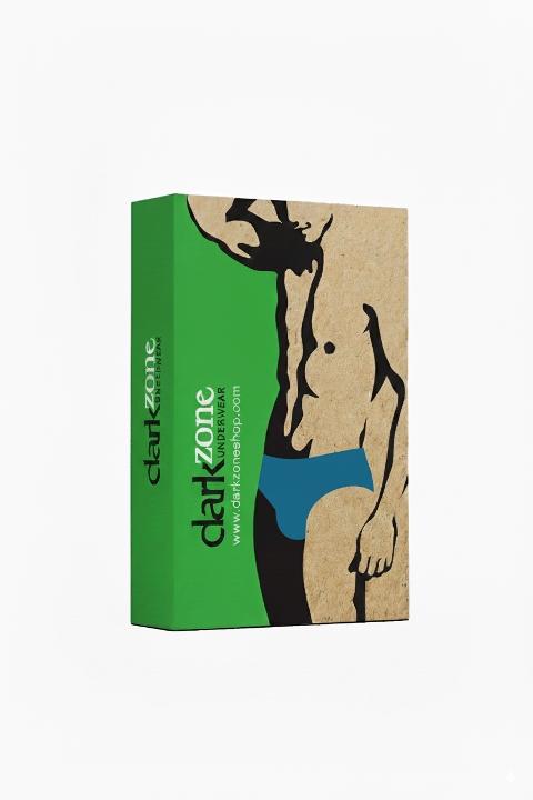 Geniş Lastikli Biyeli Petrol Mavisi Erkek Slip Darkzone 6808 - Görsel