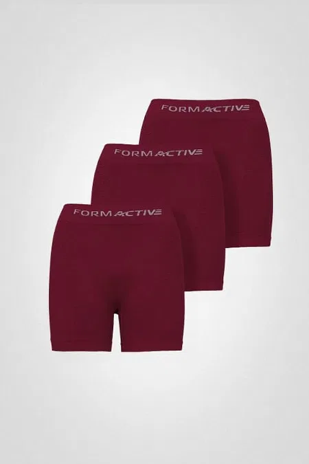 Bordo Mikrofiber Elastan Erkek Boxer 6lı Set FormActive 4400 - Bordo