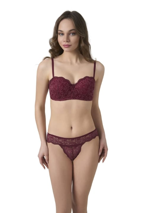 Dantelli Desteksiz Balenli Kadın Sütyen Takım Büşra 805 - 2