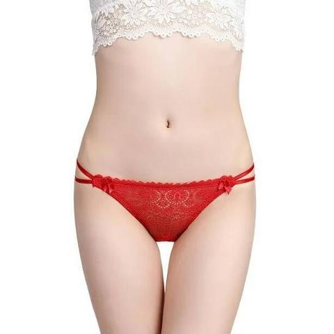 Dantel Detaylı Çapraz Bantlı String Külot Venlisa 104 - Kırmızı