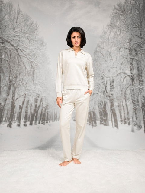 Pamuklu Polyester Cepli Pantolon Gömlek Yaka T-shirt Takım Doreanse 7137