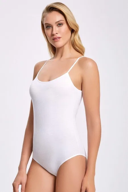 İlke Pamuklu Nefes Alabilen İp Askılı Body İlke 249