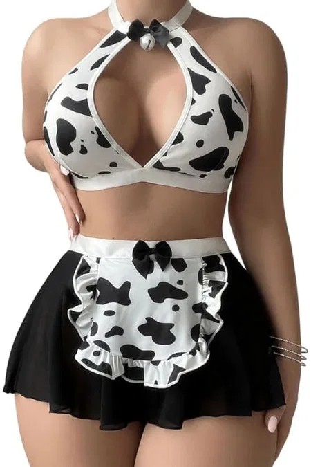 Dalmaçya Desenli Siyah Fantezi Kostüm Nathalie 1750