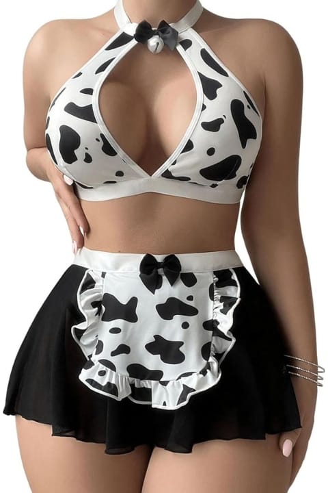 Dalmaçya Desenli Siyah Fantezi Kostüm Nathalie 1750