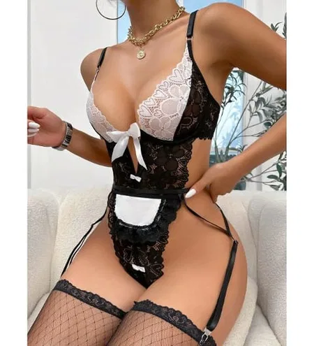 Ruselin Dantelli Body Kostüm Dantelli Hizmetçi Ruselin 2022 - Görsel 6