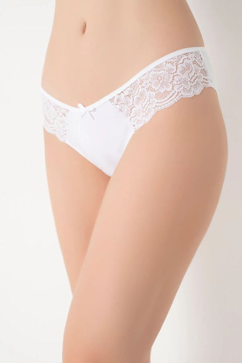 Yüksek Bel Destekli Kadın Bikini Külot Mor Confeo 804