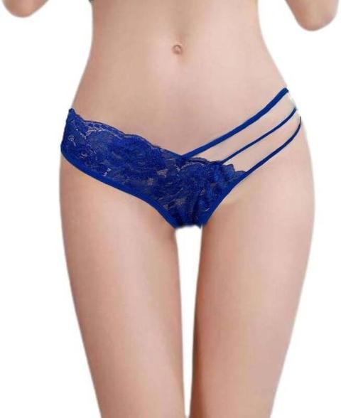 Şeffaf Dantel Detaylı String Külot Venlisa 6200 - Mavi