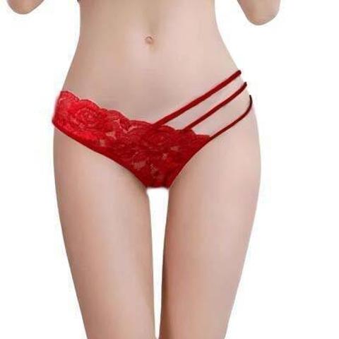 Şeffaf Dantel Detaylı String Külot Venlisa 6200 - Kırmızı