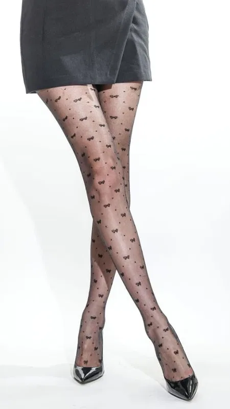 Fiyonk Desenli Daymod Külotlu Çorap Mor Somon Daymod 1121202