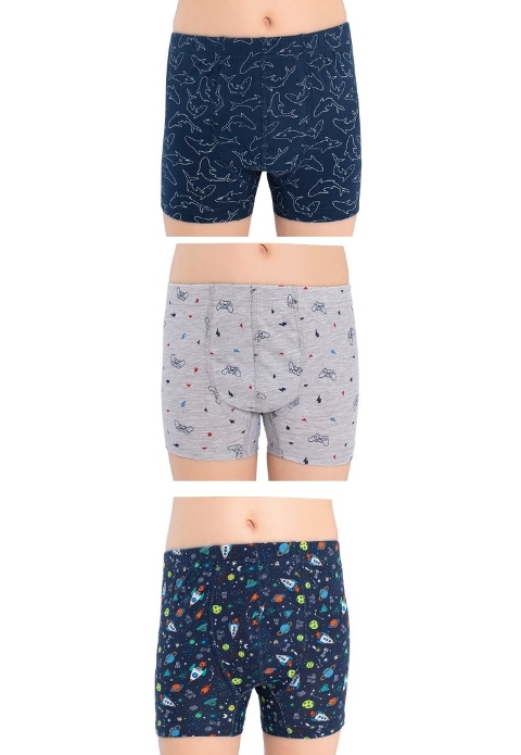 Desenli Likralı Boxer Öztaş 3721-F