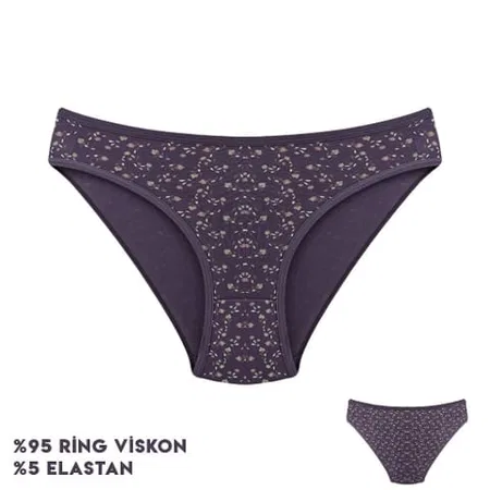 Çiçek Desenli Yüksek Bel Külot Dondeza 164