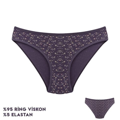 Çiçek Desenli Yüksek Bel Külot Dondeza 164