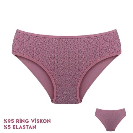 Desenli Yüksek Bel Bikini Külot Dondeza 264-3 - Görsel