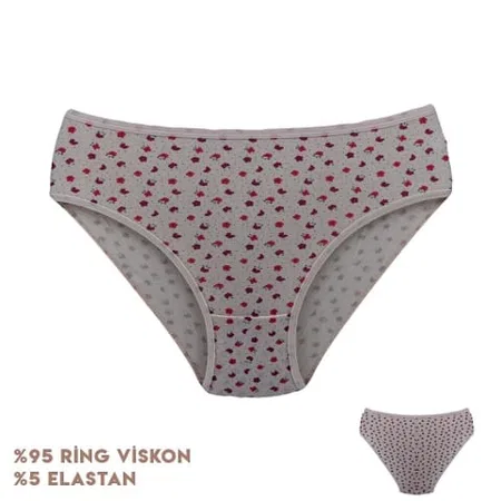 Desenli Yüksek Bel Külot Turuncu Dondeza 264-6