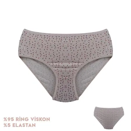 Yüksek Bel Desenli Bikini Külot Dondeza 364-3
