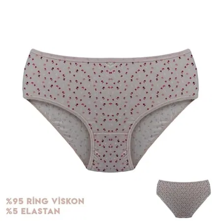 Desenli Yüksek Bel Bikini Külot Dondeza 364-4