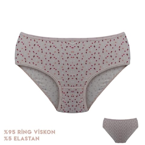 Desenli Yüksek Bel Bikini Külot Dondeza 364-4 - Görsel