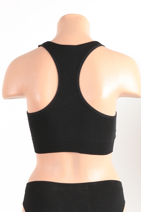 Bağcıklı Sporcu Kadın Büstiyer DoReMi 002-T15454 - Siyah