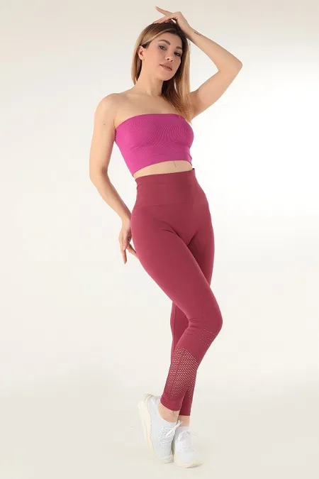 Yüksel Bel Seamless Spor Tayt DoReMi 002-000180 - Fuşya