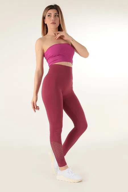 Yüksel Bel Seamless Spor Tayt DoReMi 002-000180 - Fuşya