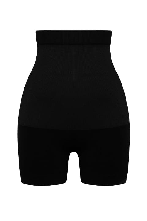 Dikişsiz Kademeli Kompresyon Toparlayıcı Mini Boxer Korse FormActive 1055 - Siyah