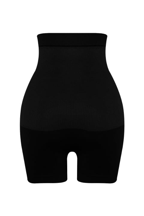 Dikişsiz Kademeli Kompresyon Toparlayıcı Mini Boxer Korse FormActive 1055 - Siyah