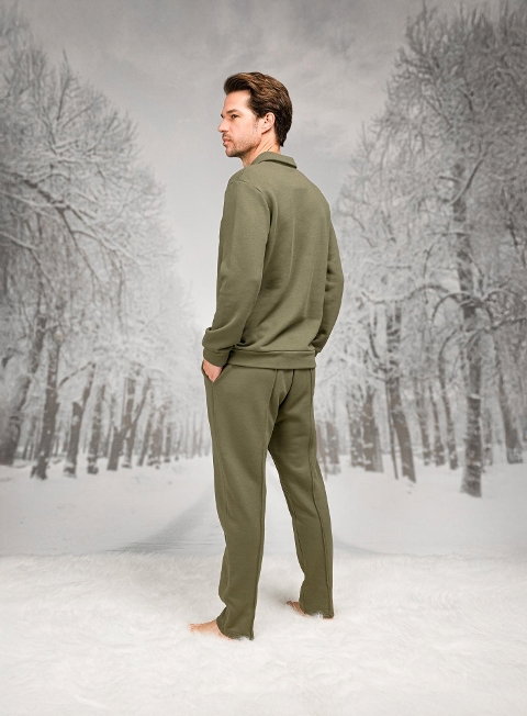 Düğmeli Cepli Uzun Kollu Erkek Pijama Takımı Doreanse 26K4592 - 2