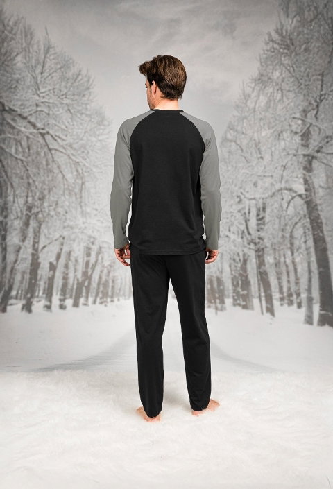 Düğmeli Cepli Yuvarlak Yaka Erkek Pijama Takımı Doreanse 26K4609 - 2