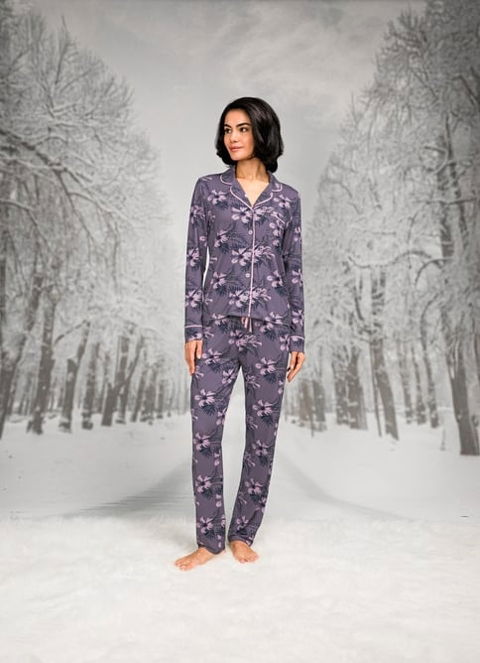 Çiçekli Pamuklu Kadın Pijama Takım Doreanse 26K4107