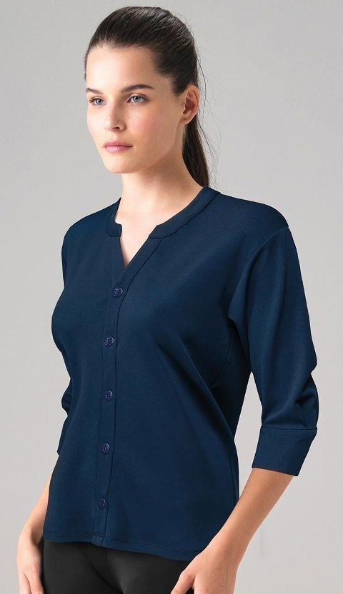 Modal Yarım Kollu Kadın Gömlek Doreanse 4314