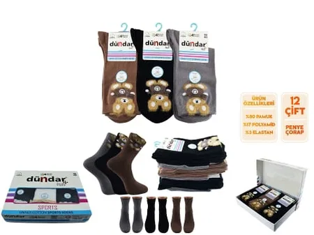 Dikişsiz Yapı Mor Külotlu Çorap Seti Dündar 4209