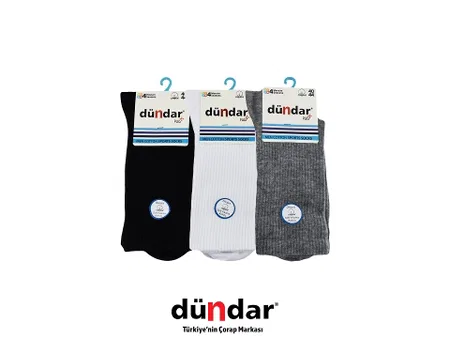 Koku Önleyici Dikişsiz Spor Çorap 12'li Dündar 4230 - Asorti