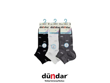 Dikişsiz Yapı ve Likra Oranlı Patik Çorap Dündar 4308 - Asorti