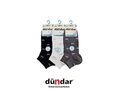 Dikişsiz Yapı ve Likra Oranlı Patik Çorap Dündar 4308 - Asorti