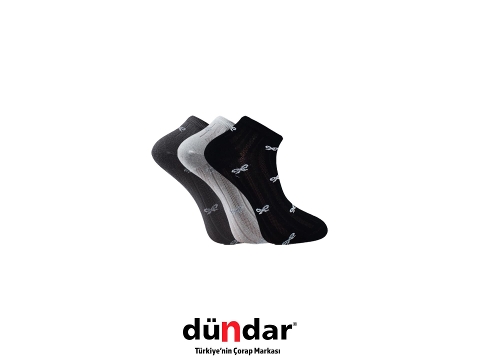 Dikişsiz Yapı ve Likra Oranlı Patik Çorap Dündar 4308 - Asorti