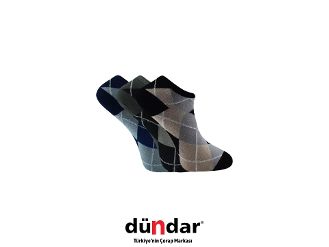 Dikişsiz Mor Kadın Patik Çorap Dündar 4308 - Asorti